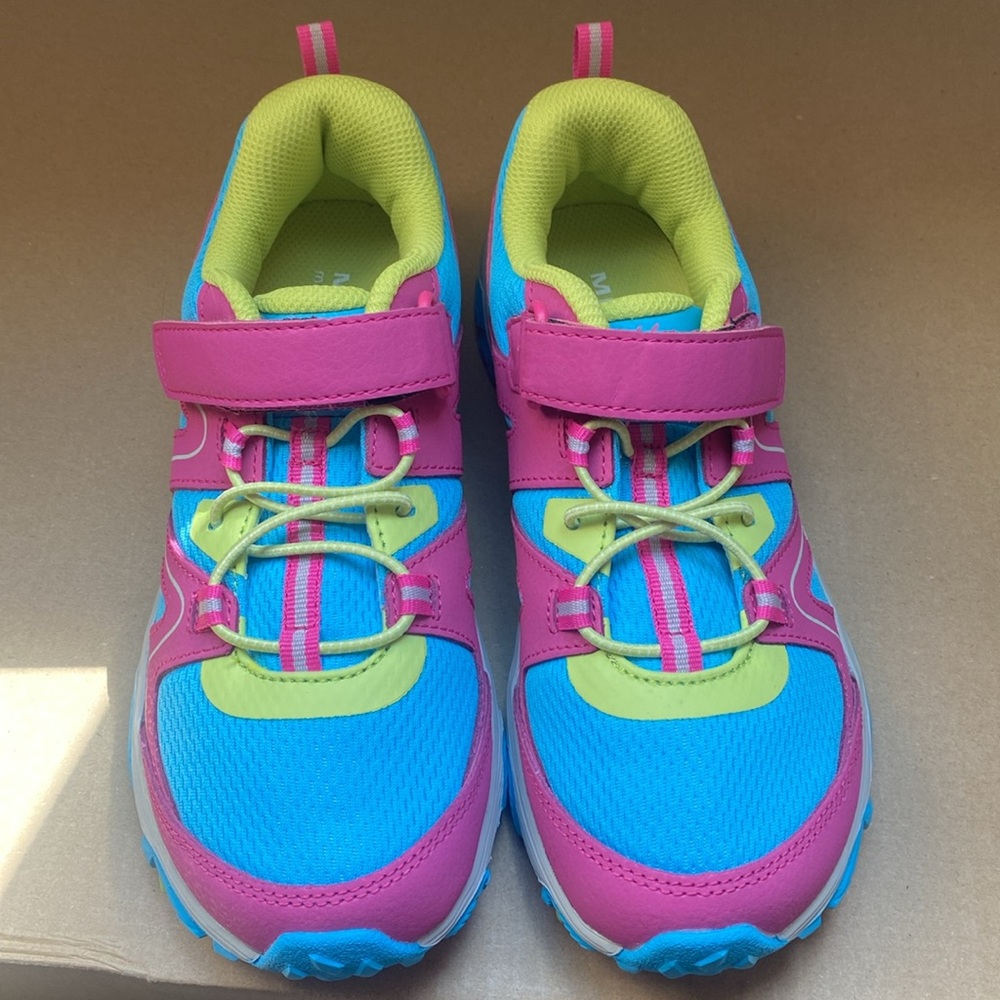 Merrell Trail Quest Hiking Shoes Cushioned Lightweight Pink Blue Yellow Size 4